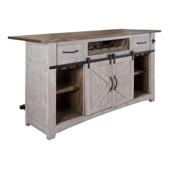 Greenview Distressed Gray 76" Bar Counter