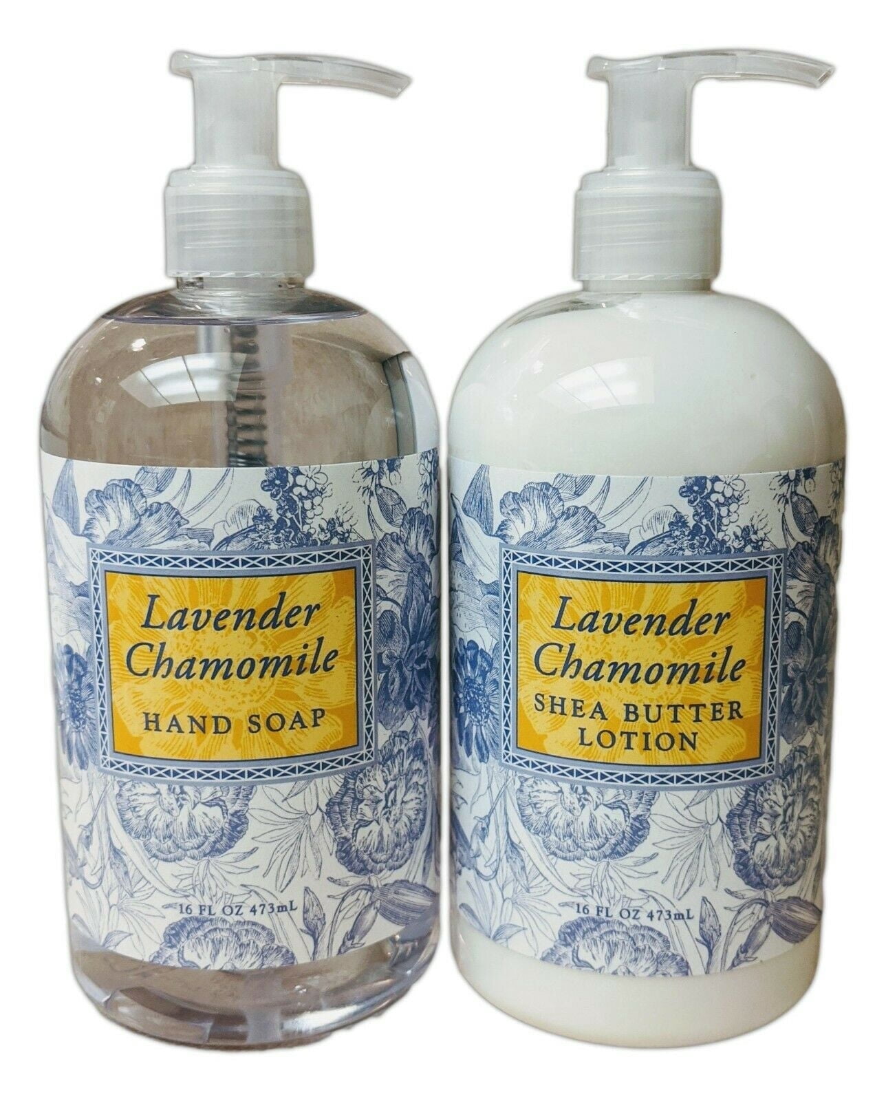Greenwich Bay Lavender Chamomile Shea Butter Hand Soap & Lotion Set, 16oz 2 Pack