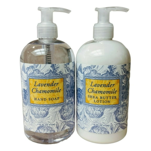Greenwich Bay Lavender Chamomile Shea Butter Hand Soap & Lotion Set, 16oz 2 Pack
