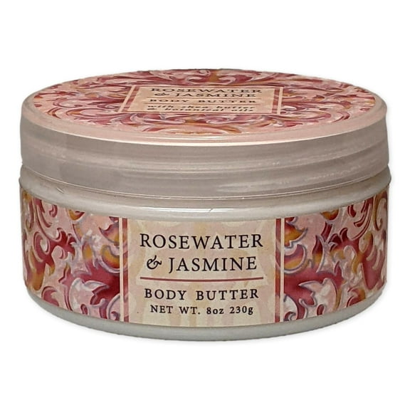 Greenwich Bay ROSEWATER & JASMINE Body Butter with Shea Butter, 8 oz.