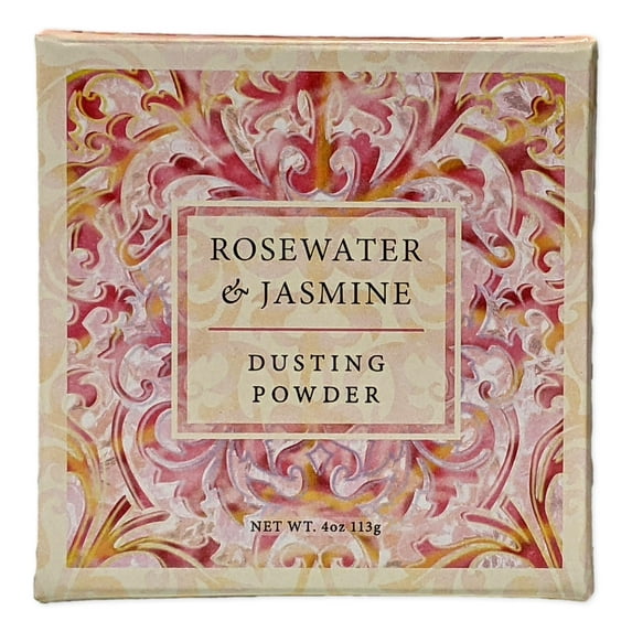 Greenwich Bay ROSEWATER & JASMINE Dusting Powder, After-Bath Body Powder, 4 oz.