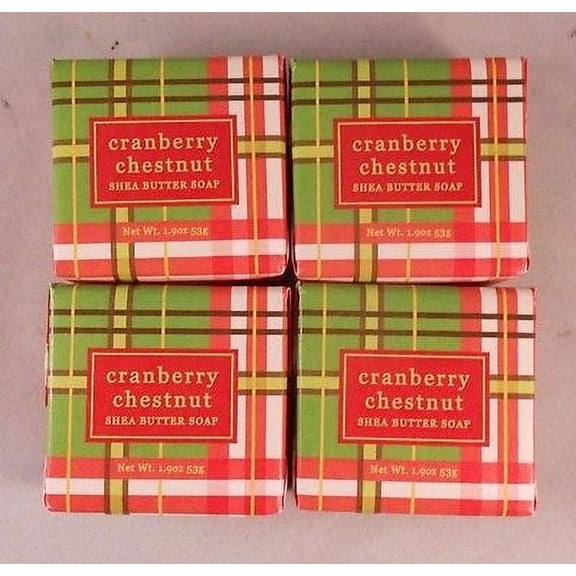 Greenwich Bay Shea Butter Spa Soap, 1.9 oz., Set of 4 - CRANBERRY CHESTNUT