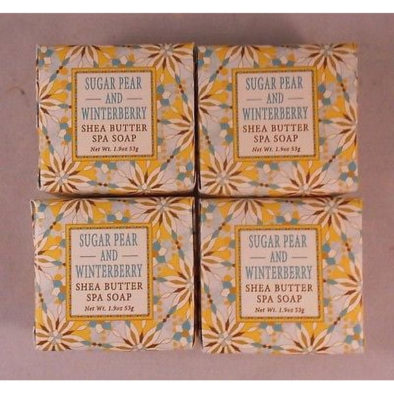 Greenwich Bay Shea Butter Spa Soap, 1.9 oz., Set of 4 - SUGAR PEAR & WINTERBERRY