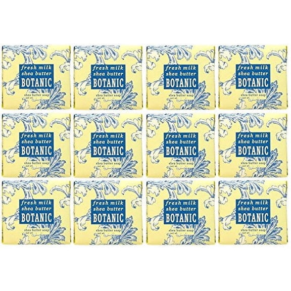 Greenwich Bay Trading Company 1.9oz Soap Bulk Packs of 12 (Fresh Milk Shea Butter)