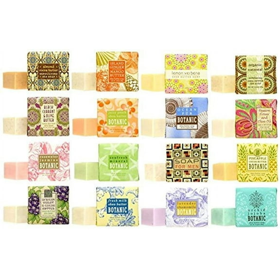 Greenwich Bay Trading Company Soap Sampler 16 pack of 1.9oz bars - Bundle 16 items