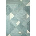 thumbnail image 1 of Greenwich Contemporary Wool & Viscose Hand Tufted Area Rug - Aqua - 3 ft. 9 in. x 5 ft. 9 in., 1 of 1
