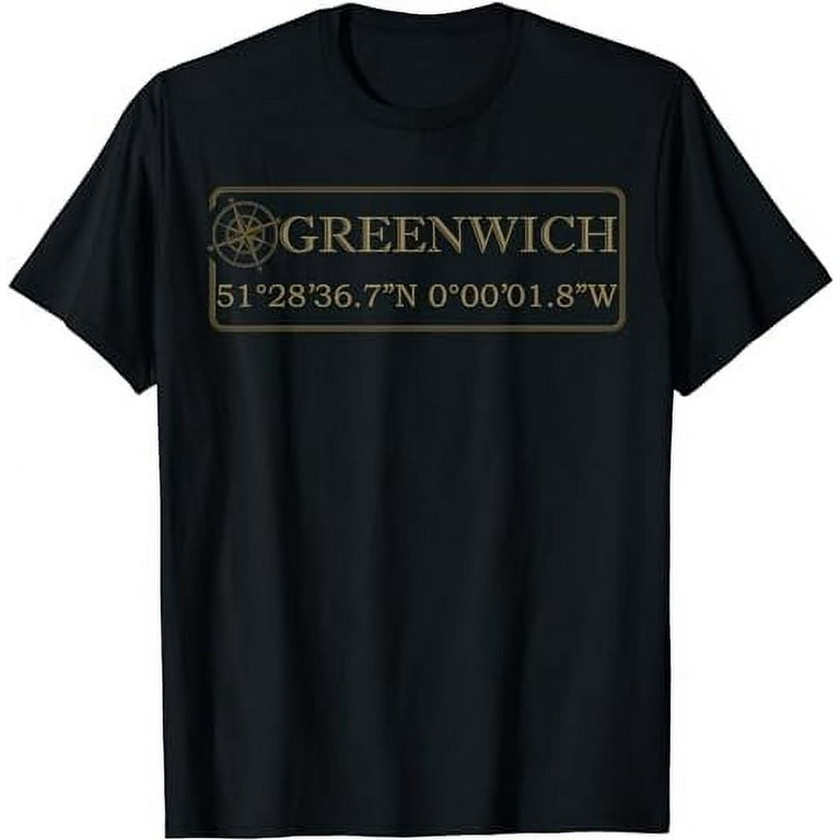 Greenwich Meridian Souvenir Gift Co ordinates from London T Shirt Walmart