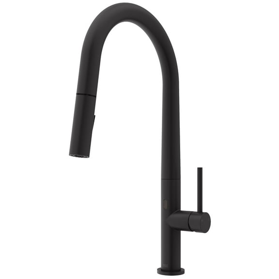 Greenwich Single-Handle Pull-Down Sprayer Kitchen Faucet with Touchless Sensor in Matte Black