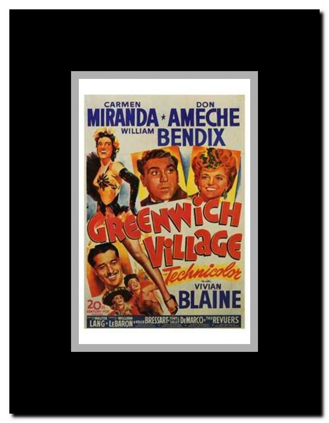 Greenwich Village Framed Movie Poster