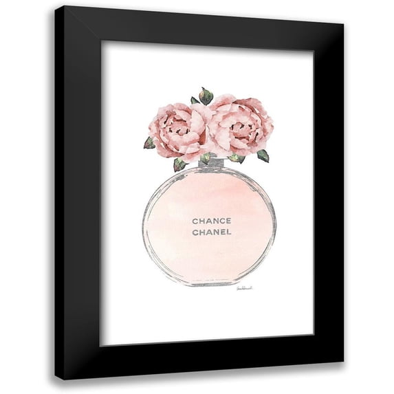 Greenwood, Amanda 11x14 Black Modern Framed Museum Art Print Titled - Silver Perfume Peony