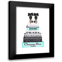 Greenwood, Amanda 11x14 Black Modern Framed Museum Art Print Titled - Teal Tall Bookstack
