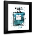 thumbnail image 1 of Greenwood, Amanda 12x14 Black Modern Framed Museum Art Print Titled - Black Inky Perfume in Teal, 1 of 5