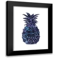 thumbnail image 1 of Greenwood, Amanda 12x14 Black Modern Framed Museum Art Print Titled - Black Purple Pineapple, 1 of 5