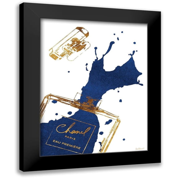 Greenwood, Amanda 12x14 Black Modern Framed Museum Art Print Titled - Navy Splash