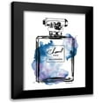 thumbnail image 1 of Greenwood, Amanda 12x14 Black Modern Framed Museum Art Print Titled - Perfume Bottle Black and Blue, 1 of 5