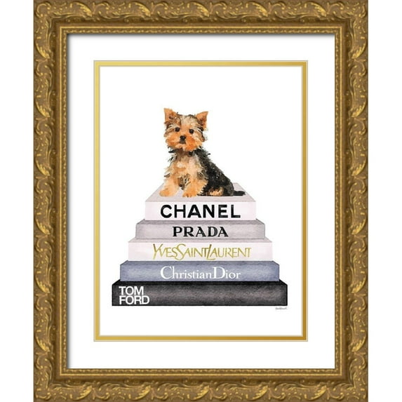Greenwood, Amanda 12x14 Gold Ornate Wood Framed with Double Matting Museum Art Print Titled - Bookstack Yorkie