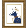 thumbnail image 1 of Greenwood, Amanda 12x14 Gold Ornate Wood Framed with Double Matting Museum Art Print Titled - Navy Splash III, 1 of 4