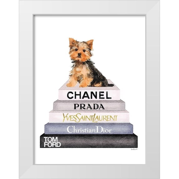 Greenwood, Amanda 12x14 White Modern Wood Framed Museum Art Print Titled - Bookstack Yorkie