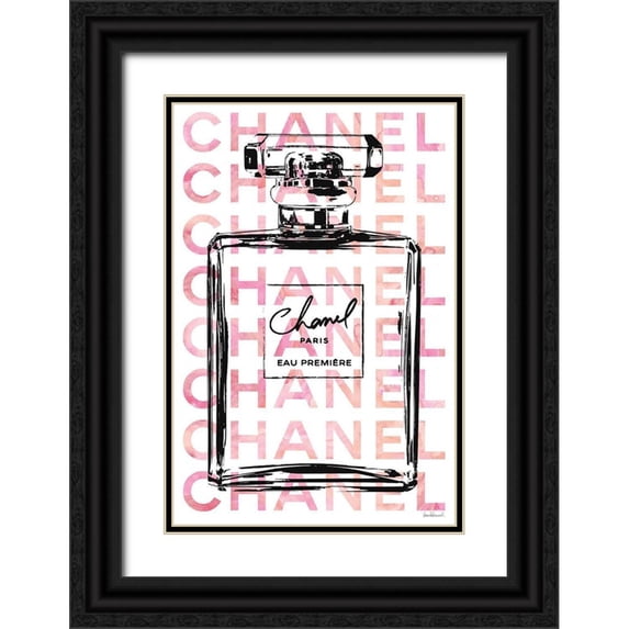 Greenwood, Amanda 13x18 Black Ornate Wood Framed with Double Matting Museum Art Print Titled - Pink Perfume