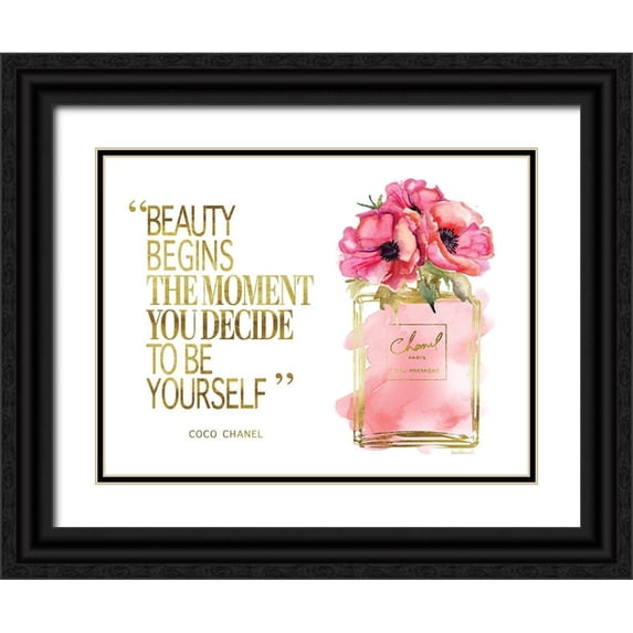 Greenwood, Amanda 14x12 Black Ornate Wood Framed with Double Matting Museum Art Print Titled - Beauty Begins Poppy