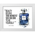 thumbnail image 1 of Greenwood, Amanda 14x12 White Modern Wood Framed Museum Art Print Titled - Beauty Begins Inky Navy, 1 of 4