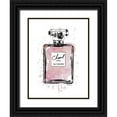 thumbnail image 1 of Greenwood, Amanda 15x18 Black Ornate Wood Framed with Double Matting Museum Art Print Titled - Black Inky Perfume in Pink, 1 of 4