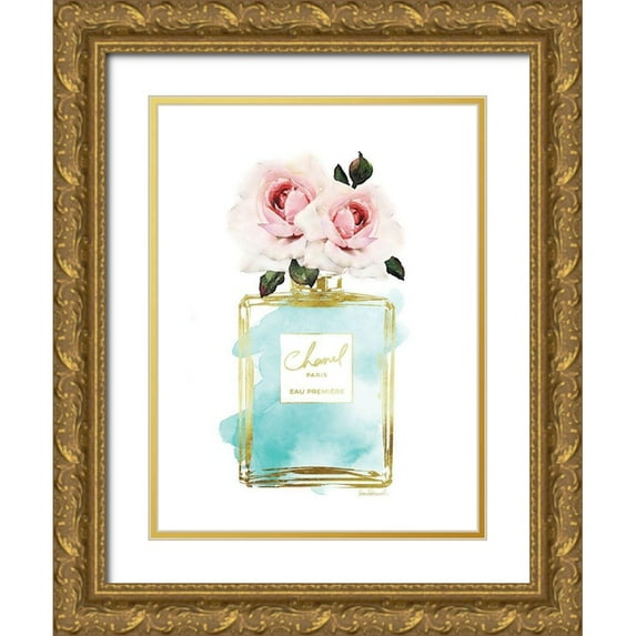Greenwood, Amanda 15x18 Gold Ornate Wood Framed with Double Matting Museum Art Print Titled - Perfume Bottle Bouquet VI