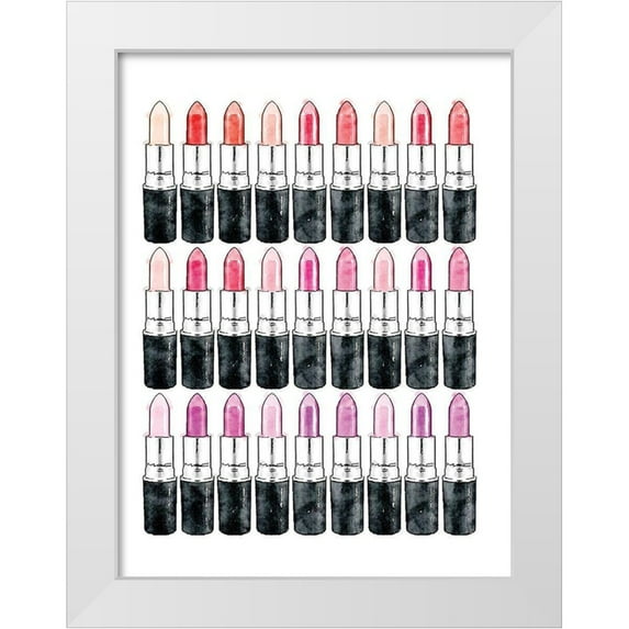 Greenwood, Amanda 15x18 White Modern Wood Framed Museum Art Print Titled - Lipsticks