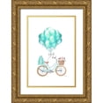 thumbnail image 1 of Greenwood, Amanda 17x24 Gold Ornate Wood Framed with Double Matting Museum Art Print Titled - Biking and Balloons, 1 of 4