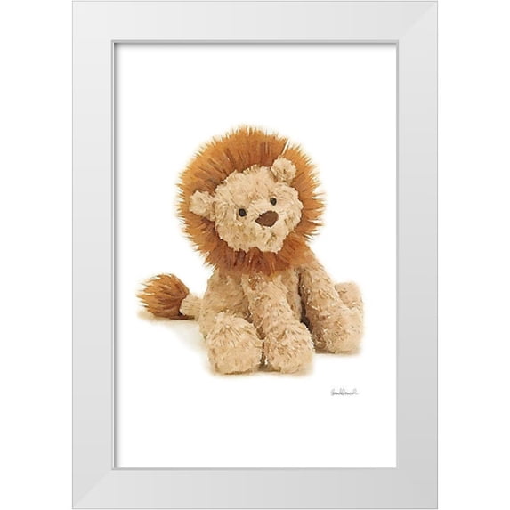 Greenwood, Amanda 23x32 White Modern Wood Framed Museum Art Print Titled - Lion