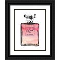 thumbnail image 1 of Greenwood, Amanda 25x32 Black Ornate Wood Framed with Double Matting Museum Art Print Titled - Perfume in Pink Ombre Glitter, 1 of 4