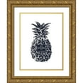 thumbnail image 1 of Greenwood, Amanda 25x32 Gold Ornate Wood Framed with Double Matting Museum Art Print Titled - Black Silver Pineapple, 1 of 4