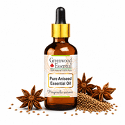 Greenwood Essential Pure Aniseed Essential Oil Pimpinella anisum - 0.50 Fl oz 15ml - 100% Natural Aniseed Oil - for Diluted Massage Blends & Body Care - with Dropper