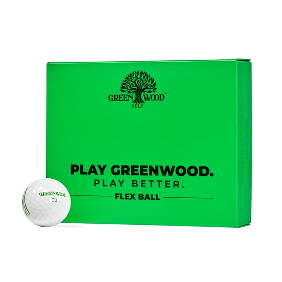 Greenwood GOLF FLEX Ball | USGA Conforming | 3 Piece | Surlyn Cover | Better Distance | Softer Feel