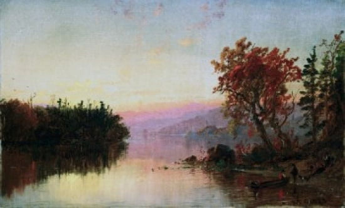 Greenwood Lake at Twilight 1873 Jasper Francis Cropsey (1823-1900 American) Canvas Art - Jasper Francis (24 x 36)