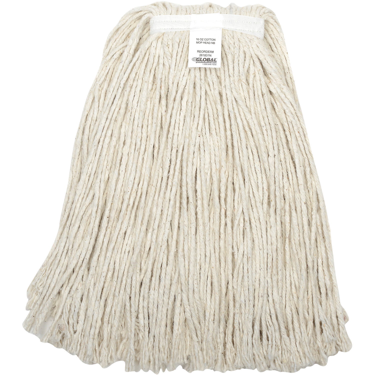 Natural Cotton 16 oz Cut-End Mop Head with Narrow Band