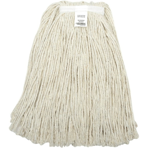 16 oz. Cut-End Mop Head, Cotton, 4Ply, Narrow Band