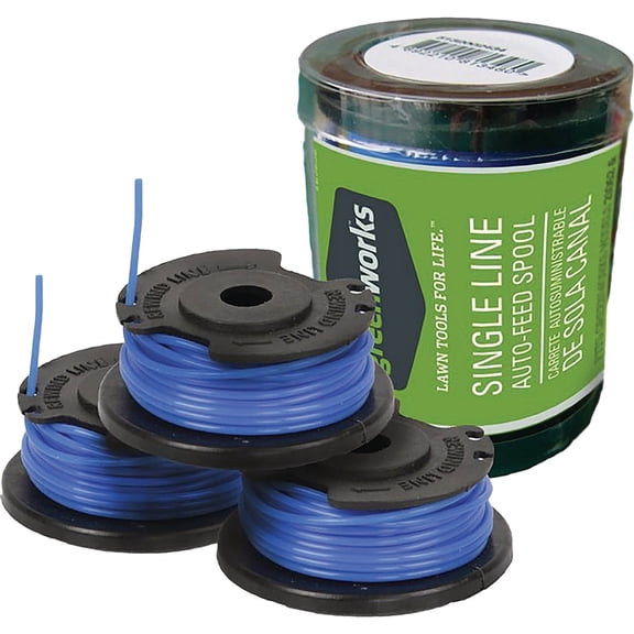 Greenworks 0.065" 3-Pack Single Line Auto-Feed Replacement String Trimmer Line Spool