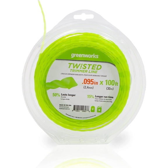 Greenworks 0.095" 100-Foot Twisted String Trimmer Line