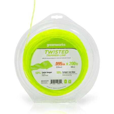 Greenworks - 0.095" Ultra Twisted String Trimmer Replacement Line (200 FT) - Green