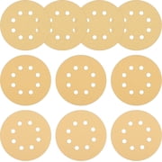 Greenworks 10Pcs 5" 8-Hole Hook and Loop Sanding Discs Pad Kit Random Orbit Sandpaper, 80/120/220 Grit Fine Sander