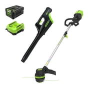 Greenworks 80V 16 Cordless String Trimmer and Blower Combo Kit, 2Ah Battery and Charger Included