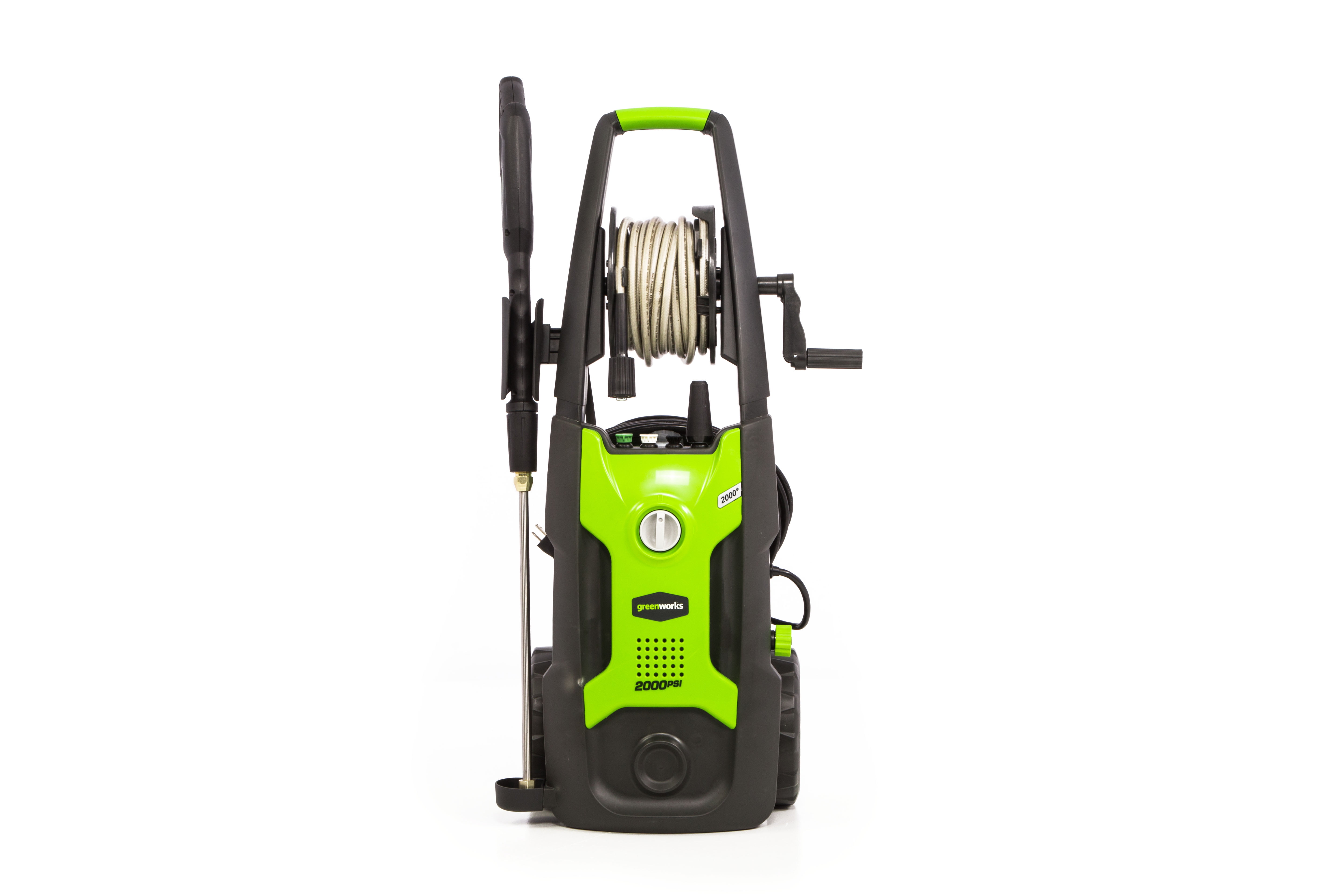  Greenworks 2000 Max PSI @ 1.1 GPM (13 Amp) Electric Pressure  Washer GPW2000-1RB + Greenworks Surface Cleaner Universal Pressure Washer  Attachment 30012 + Greenworks High Pressure Soap Applicator 51362 : Patio,  Lawn & Garden