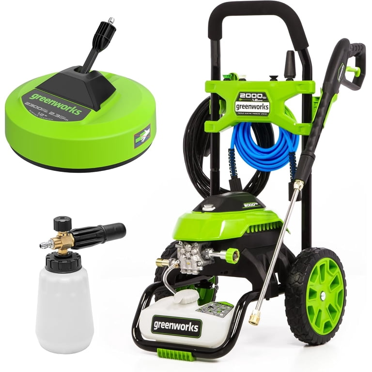 Greenworks 2000PSI Pressure Washer with Soap Applicator and12