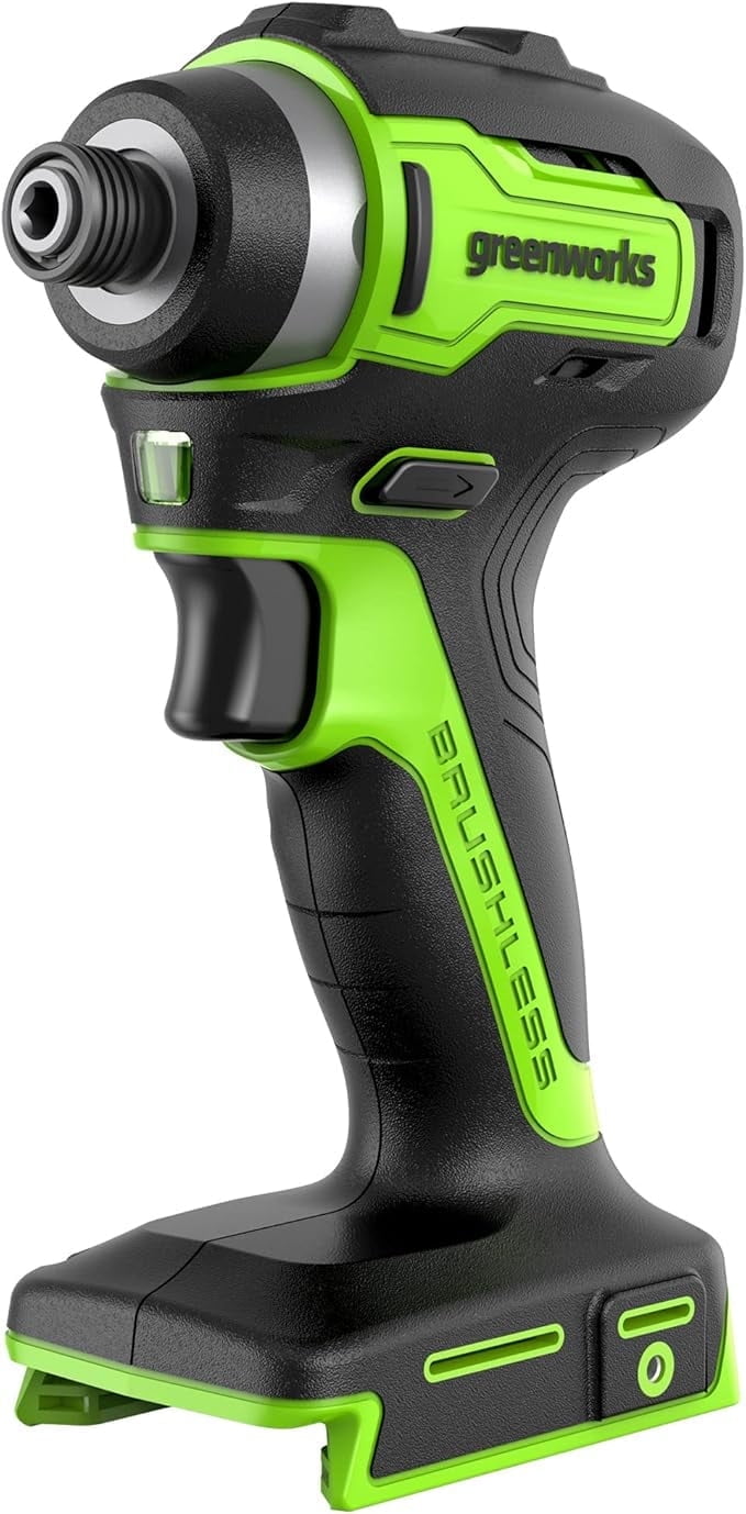 Greenworks 24V Brushless 1950 in./lbs Impact Driver, 1/4-inch Hex