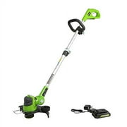 Greenworks 24V 12" Cordless String Trimmer/Edger with 2.0 Ah USB Battery & Charger 2117902AZVT