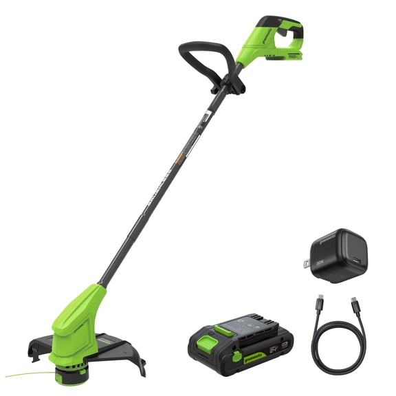Open Box Greenworks 24V 12" String Trimmer with (1) 3.0 Ah Battery and Charger ST1222A1