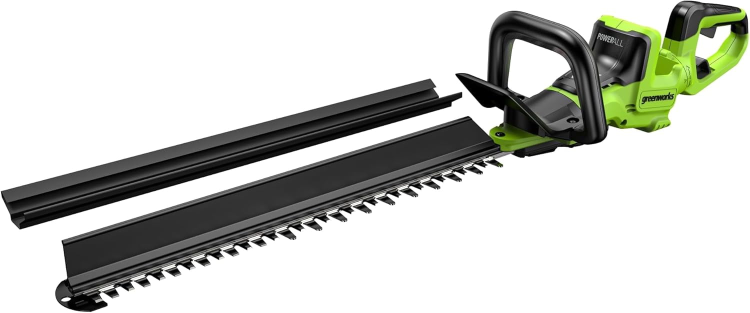 Greenworks 24V 24" (1.1" Cutting Capacity/Rotating Handle) Brushless Hedge Trimmer Cordless, Battery and Charger Not Included