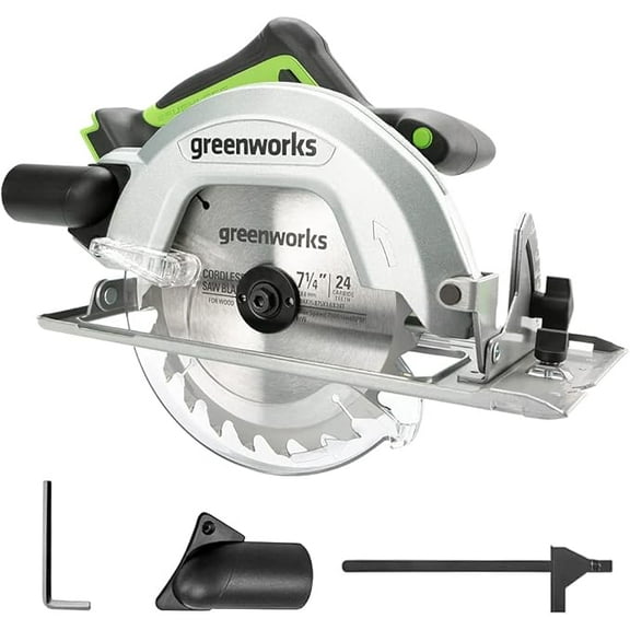 Greenworks 24V Brushless 7-1/4-inch Circular Saw, Battery and Charger Sold Separately