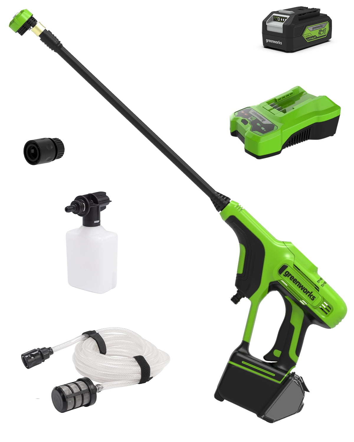 Greenworks 24V 600-PSI Power Cleaner, 4.0 Ah USB Battery & Charger, 5119802